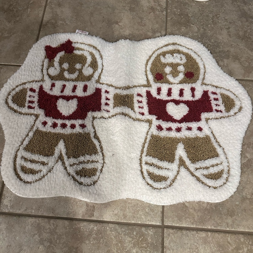 Gingerbread Couple Bath Mat